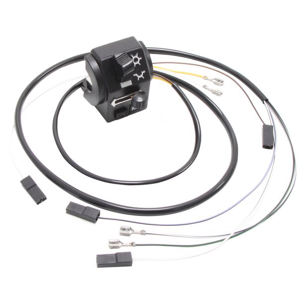 Combinación de interruptores Simson 8626.19/20 completo con cable - 12V - sin luz intermedia - manillar plano - S53, S83