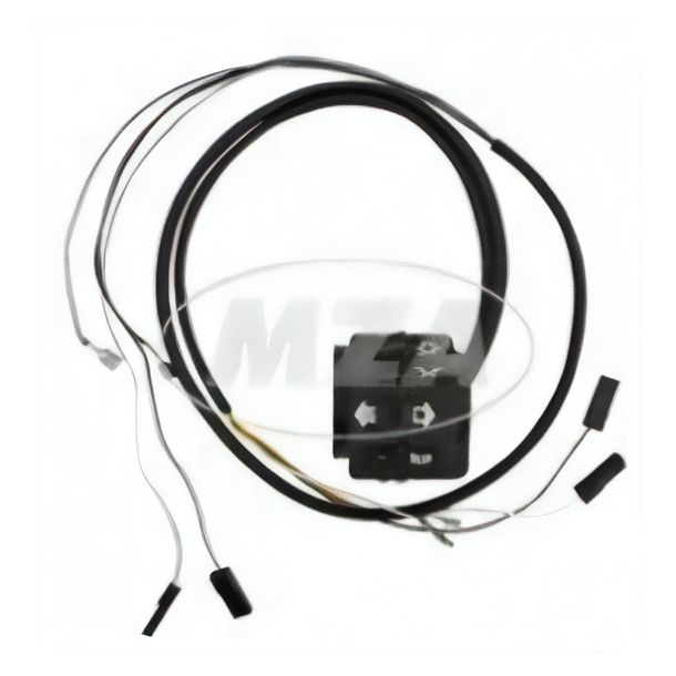 Simson switch combination 8626.19/13 +19/15 complete with cable - 12V - without headlight flasher - flat handlebar - S51/1, S70/1