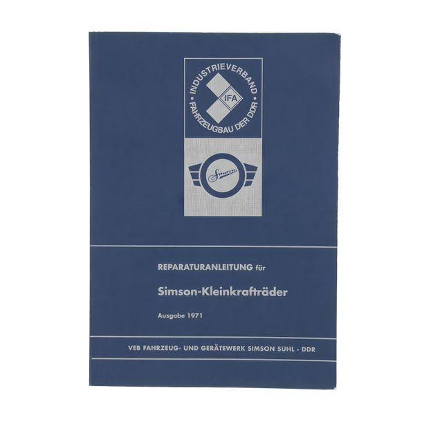 Manual de reparación Simson para cimotores bird series y SR1, SR2E, KR50 - edición 1971 (con esquemas)