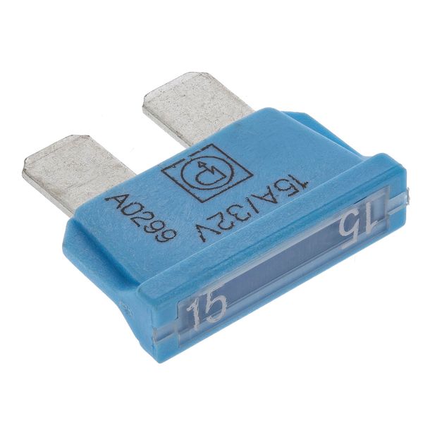 KFZ-Flachstecksicherung 32V 15A, blau - ISO 8820-3