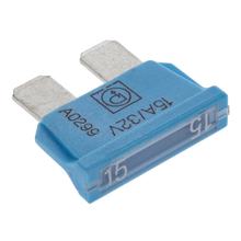 Fusible plat automobile 32V 15A, bleu - ISO 8820-3