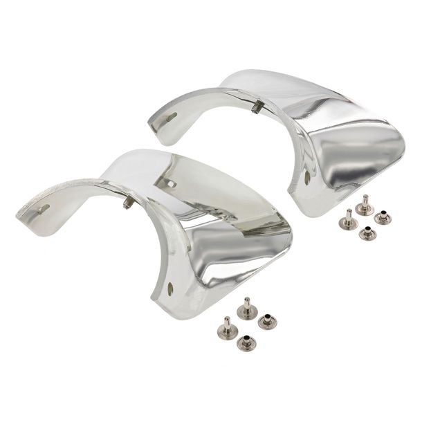 SET MUD GUARD CHROME FRONT AND REAR WITH RIVETS FOR FIXING