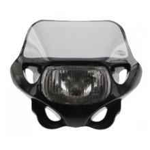 Mascherina faro con faro - nero - Mokick .050TS, .050SC - 12V 35/35W, con luce di posizione