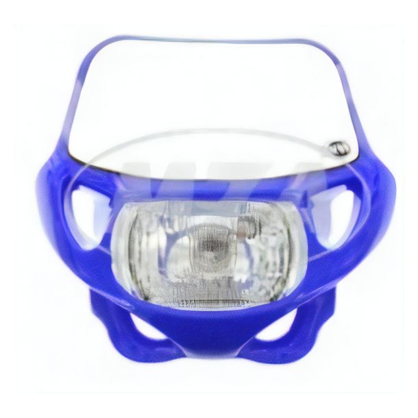 Mascherina faro con faro - blu - Mokick .050TS, .050SC - 12V 35/35W, con luce di posizione