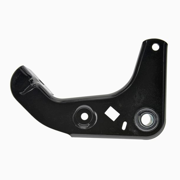 Simson engine mount complete - left - black with rubber bushing+inner tube with holder foot brake switch - S50, S51, S53, S70, S83