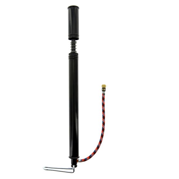 Air pump, length approx. 355 mm, incl. plug hose and foot bracket - black - fits AWO425