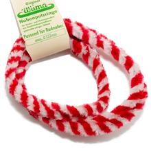 Paire de bagues de nettoyage de moyeu - rouge/blanc - pour moto - diamètre du moyeu 232 mm, longueur 760 mm