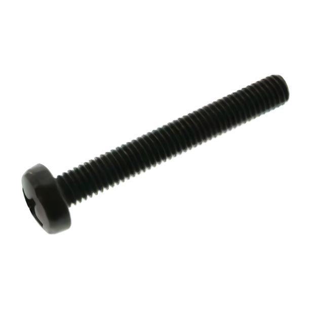Vite ovale M6x45-5.8-a4r (DIN 7985) - croce Phillips PH - zincato nero