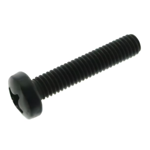 Tornillo cabeza plana M6x30-5.8-A4R (DIN 7985) - hueco Phillips PH - cincado negro