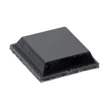 Puffer, selbstklebend - A=12.7mm, H=3,1mm - Farbe: schwarz - Material: Polyurethan (Gummi)