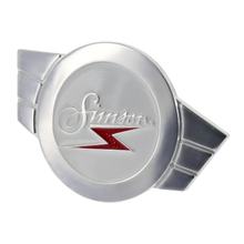 Insignia de marca de aluminio Simson plateada para copa de manillar - KR51, SR4-2, -3, -4