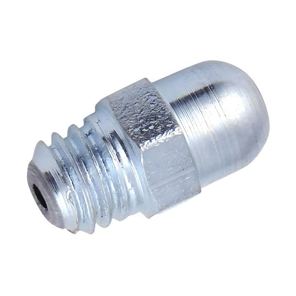 Nipplo con lubrificazione a sfere - M6 (DIN 3402-A) - versione dritta, esagonale, SW 7 - testa di lubrificazione
