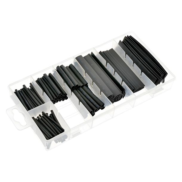 Krimpkous set, zwart, 127 stuks