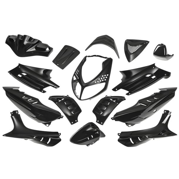 Kit de carénage 15 pièces MXT Carénage, noir métallique pour Peugeot Speedfight 2