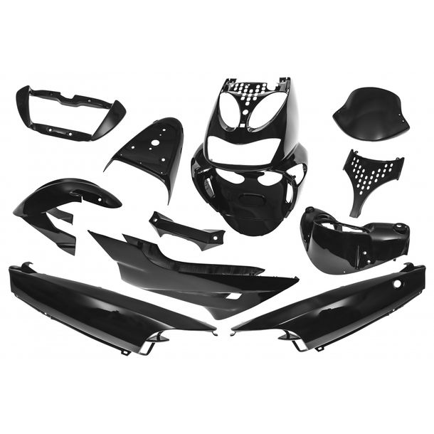 Kit Carena 11 Pezzi Maxtuned, nero metallizzato per Aprilia SR50