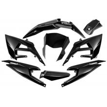 Kit carenatura 8 pezzi MXT Carenatura, nero per Derbi Senda / DRD Racing dal anno di fabbricazione 2018