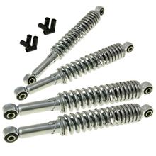 Stoßdämpfer Set 310mm + 340mm Chrom verstellbar, 4 Stück für Simson Schwalbe KR51