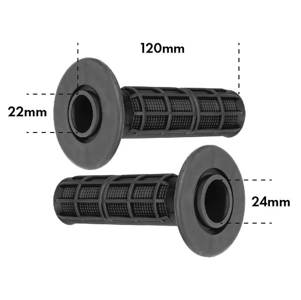 Lenkergriffe 1 Paar universal Anti-Rutsch schwarz für Motorräder Motorroller – Bild 6