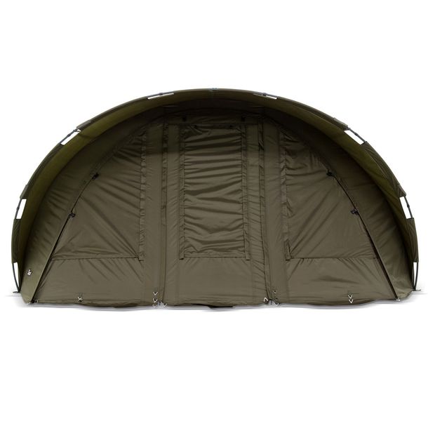 Lucx® Karpfenzelt Bivvy 2 3 4 Mann Angelzelt Leopard XL Carp Dome + Überwurf – Bild 6