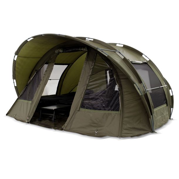 Lucx® Karpfenzelt Bivvy 2 3 4 Mann Angelzelt Leopard XL Carp Dome + Überwurf – Bild 8