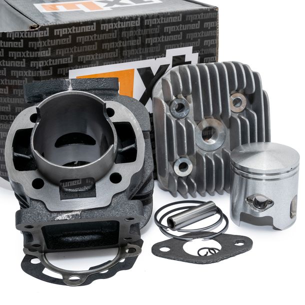 Zylinderkit MXT SPORT 70ccm AC komplett mit Zylinderkopf Kolben Dichtsatz für Minarelli stehend AC / Aprilia Amico / MBK Booster, Stunt / Yamaha BWS, Slider