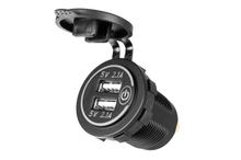 Ladegerät Zigarettenanzünder Ricambino USB A Auto Ladegerät Steckdose, universal mit Touch Schalter für Auto und Motorrad