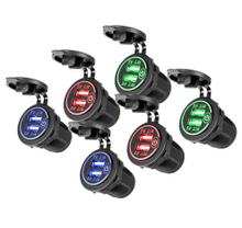 Ladegerät Zigarettenanzünder Ricambino USB A Auto Ladegerät Steckdose, universal mit Touch Schalter für Auto und Motorrad, 2 Stück