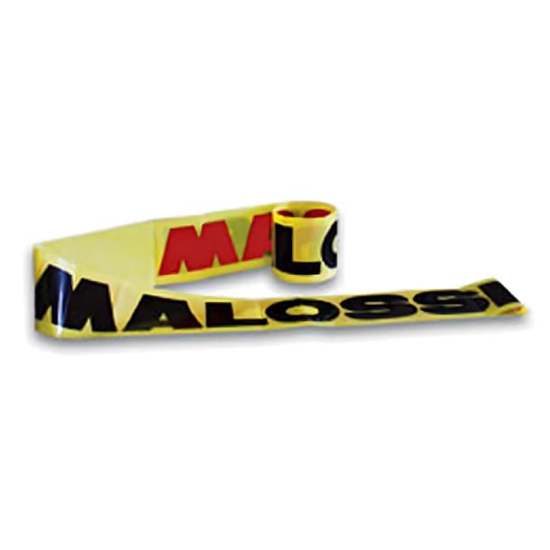 Afzetlint Malossi fluttertape 12cm x 800m, geel/rood