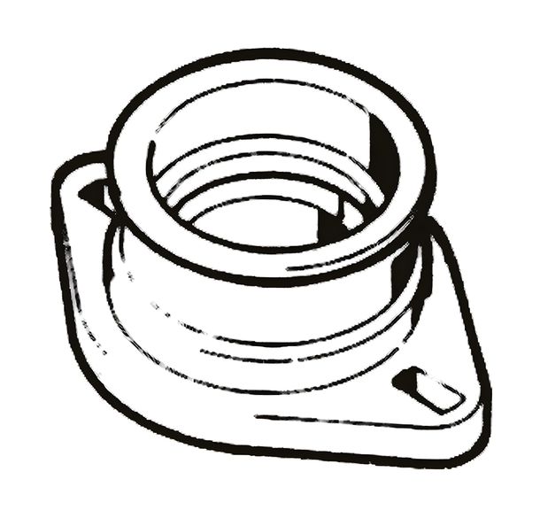 Malossi intake rubber Ø 28mm straight center distance 65 PHBH 27-28 B
