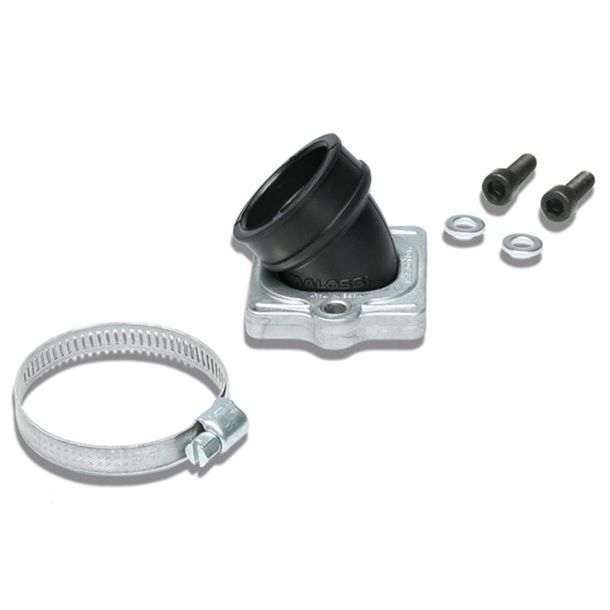 Malossi X360 FKM intake manifold Ø 22-28mm length 33mm, angled for Xamha/Minarelli horizontal
