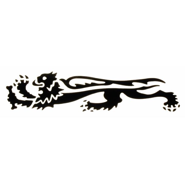 Pegatina Malossi León 228x50mm izquierda negra, 1 pieza