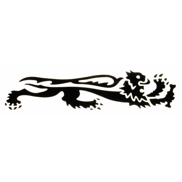 Malossi Lion Sticker 23 cm, destra, nero, confezione da 25