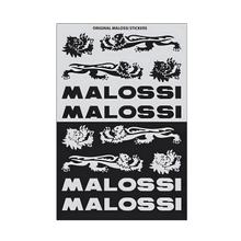 Aufkleber Set Malossi Mini Aufkleber 11,5x16,8cm, schwarz / silber, 3 Bögen