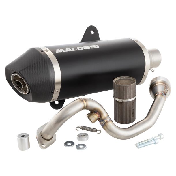 Scarico Malossi RX Nero per Vespa GTS 125 IGET E4 anno 2017-19