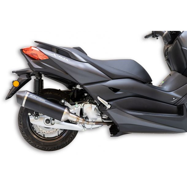 Silenciador de escape Malossi RX negro para Yamaha X-Max 125i E4 año 2018-20