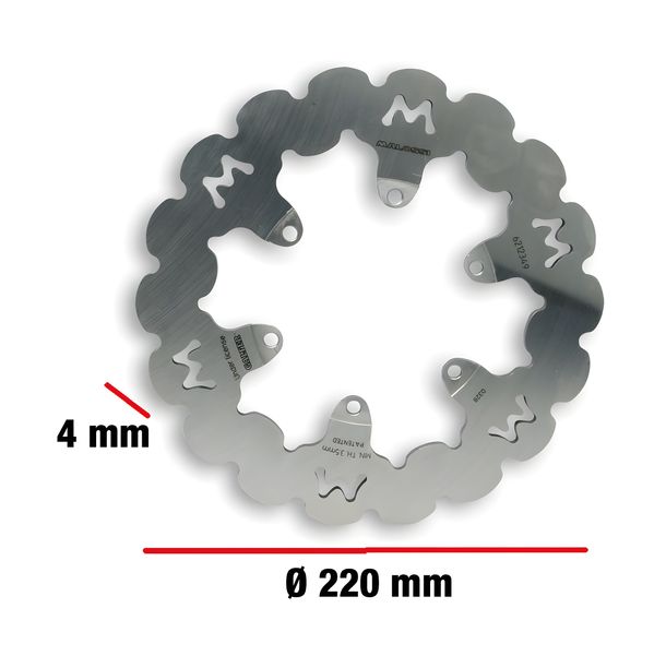 Malossi brake disc, diameter 220 mm, thickness 4 mm, 0717
