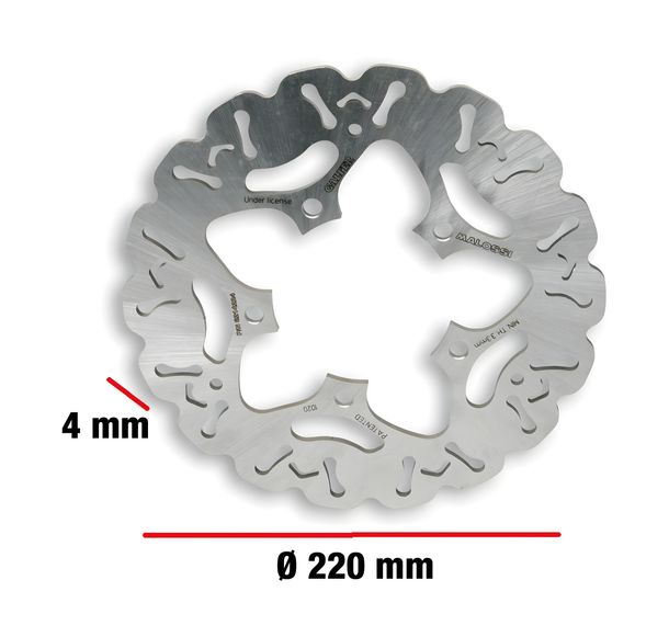 Disco freno a disco Malossi Whoop Diametro 220 mm, Spessore 4 mm, 1036