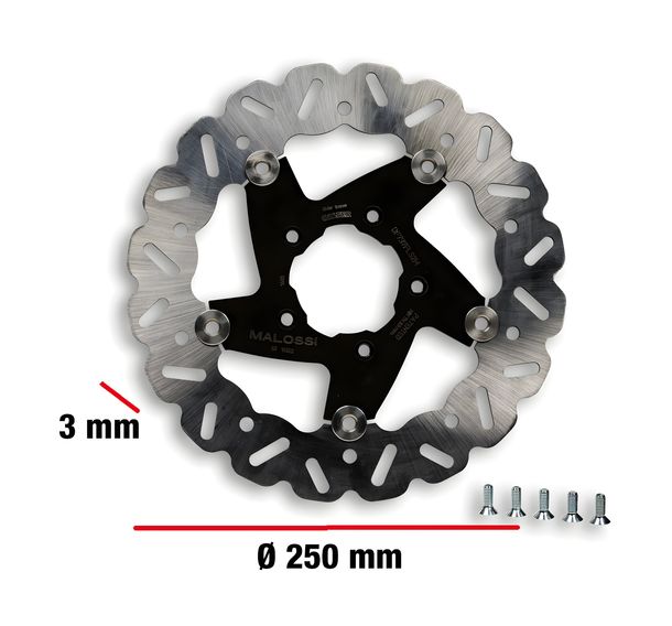 Bremsscheibe Malossi Whoop Disc Ø 250mm, Dicke 3mm für F32S / F37R Gilera Runner 125-200