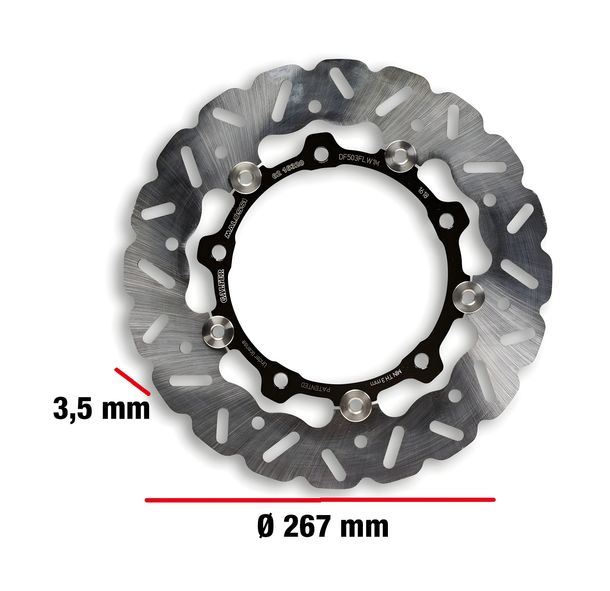 Bremsscheibe Malossi Whoop Disc Ø 267mm, Dicke 3,5mm, 1233X
