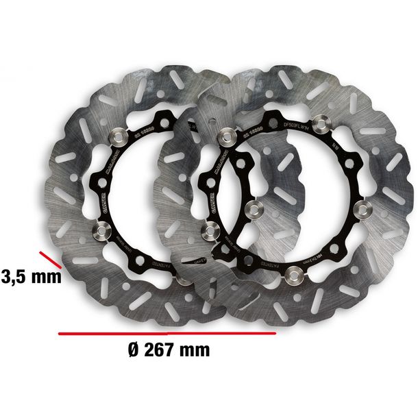 Bremsscheibe Malossi Whoop Disc Ø 267mm, Dicke 3,5mm, 2 Stück, 1233X