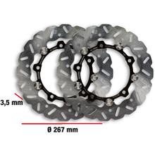 Disco de Freio Malossi Whoop Disc Ø 267mm, Espessura 3,5mm, 2 Peças, 1233X