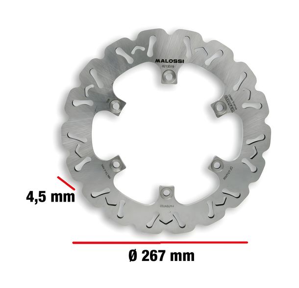 Bremsscheibe Malossi Whoop Disc Ø 267mm, Dicke 4,5mm, 1032X