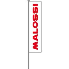 Flagge Malossi Banner / Fahne 70x220cm, weiß / rotes Malossi Logo
