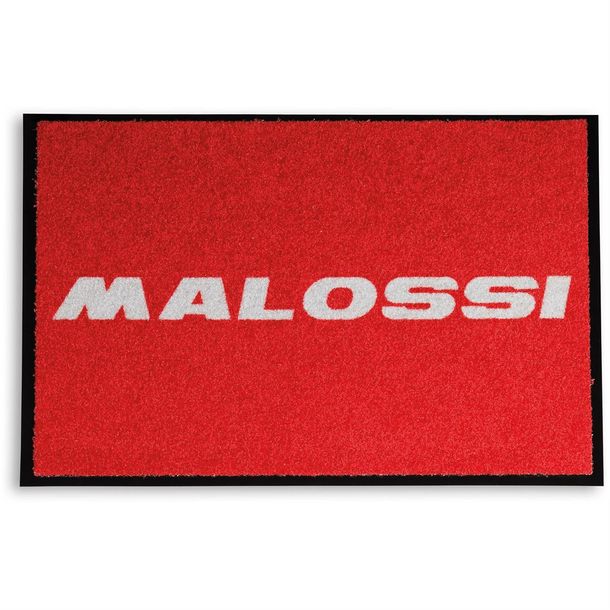Malossi vloermat 80x60x0,80mm, rood, wit Malossi-logo