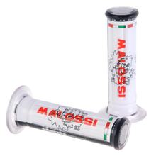 Malossi handles with logo Ø 30mm, closed, white, 2 pieces