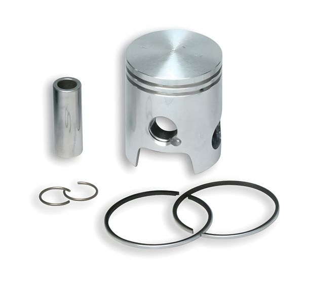 Kolben Malossi Ø 40mm B, Kolbenbolzen Ø 12mm, 2 Kolbenringe trapezförmig für Minarelli / Piaggio / Peugeot