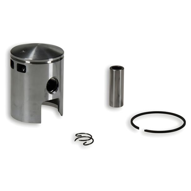Pistón Malossi Ø 42 mm B, pasador de pistón Ø 12 mm, 1 anillo de pistón trapezoidal para Puch Maxi