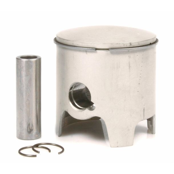 Malossi zuiger Ø 47,6 mm B, zuigerpen Ø 12 mm, 1 trapeziumvormige zuigerveer voor Piaggio/Minarelli liggend