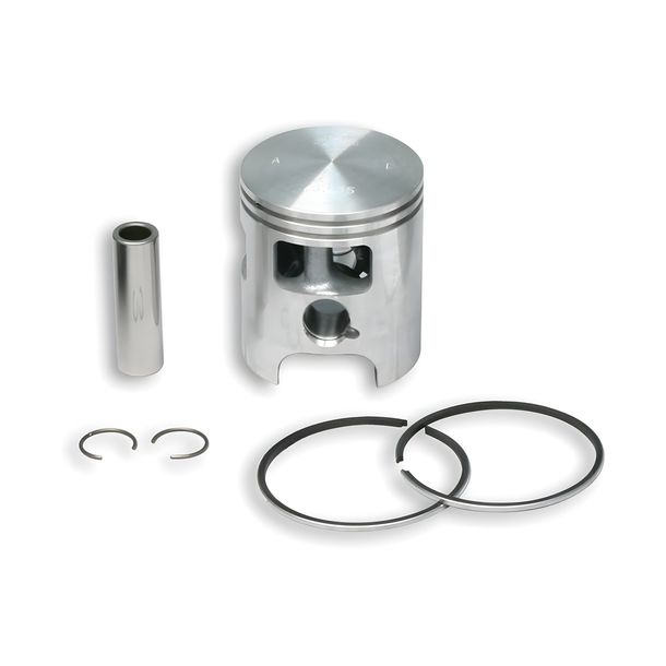 Pistón Malossi Ø 47 mm A, pasador de pistón Ø 10 mm, 2 anillos de pistón trapezoidales
