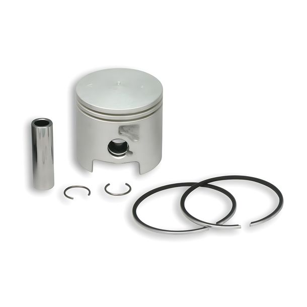 Malossi Piston Diameter 50 mm A, Piston Pin Diameter 12 mm, 2 Trapezoidal Piston Rings for Minarelli AM6/Derbi/Piaggio